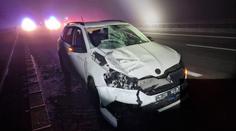 Tragická nehoda na D3. Muž přebíhal dálnici, po střetu s autem zemřel