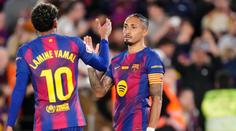 Barcelona vyhrála posedmé v řadě. Řádil dvougólový Raphinha