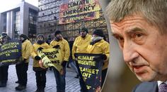 Aktivisté z Greenpeace obsadili budovu EU. Zamířil tam i Babiš