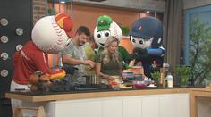 Maskoti baseballového ME to rozjeli ve studiu TV Nova. Pomáhali i s vařením