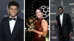 Drahé obleky a krásné šaty. Takhle zářili fotbalisté a jejich protějšky na Zlatém míči