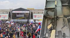 Drama na demonstraci v Praze. Muž měl střílet z okna airsoftovými zbraněmi