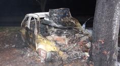 Auto začalo po nárazu do stromu hořet, řidiče vytáhl kolemjedoucí