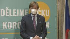 Tisková konference ministra zdravotnictví Adama Vojtěcha