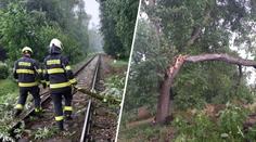 Zlámané stromy, zatopené sklepy, zrušené koncerty. V Česku udeřily silné bouřky