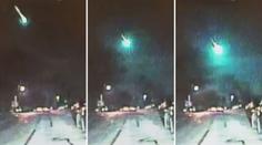 Průlet meteoru: Domy se otřásly, nebe rozčísl zelený blesk! VIDEO