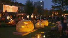 V Dánsku začala halloweenská sezóna. Park zdobí světla i dýně