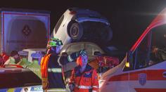 Vážná nehoda u hranic se Slovenskem. Dodávka narazila do kolony kamionů
