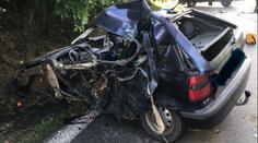 Tragická nehoda v jižních Čechách. Po srážce s dodávkou zemřel mladý řidič
