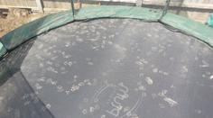 Muž našel na své trampolíně zvláštní stopy. Neuvěříte od koho