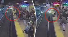 Hrdina zachránil muže před vlakem! Od nárazu ho dělila vteřina. VIDEO