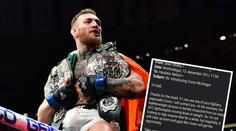 Moment kdy UFC odmítlo Conora McGregora. Soukromý mail zvěřejněn