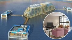Luxusní lodní hotel s plovoucími domy: Podívejte se, jak vypadá