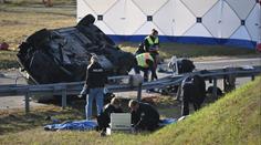Nehoda auta s migranty zablokovala dálnici. Zemřelo sedm lidí, mezi nimi i dítě