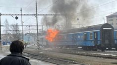 Požár na nádraží v Havlíčkově Brodě. Vlak měl někdo úmyslně zapálit