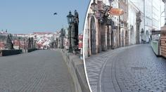 Praha teď připomíná město duchů. Zachytila to kamera