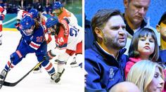 Ruská vlajka na tribuně! Češky ji nechaly sundat. Přihlížel viceprezident USA