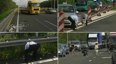 Na dálnici PRŠELY PENÍZE Z NEBE! Řidiči je nestačili sbírat...