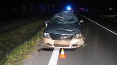 Auto srazilo u Rožnova cyklistu. Muž na místě zemřel