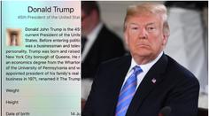 Wikipedie místo Trumpa ukazovala penis. Oprava trvala celý den
