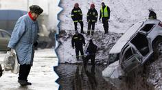 Auto v rybníku, nesjízdné silnice! Počasí dál komplikuje dopravu