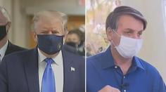 Trump i Bolsonaro se rouškám vysmívali, nyní si je pokorně navlékli