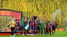 Barcelona slaví zisk Španělského poháru. Real porazila v prodloužení