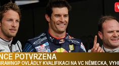 Dominance Red Bullu a BrawnGP potvrzena, kvalifikaci vyhrál Webber