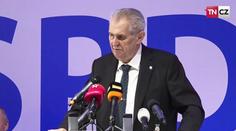 Zeman kritizoval program SPD. I tak sklidil na sněmu strany potlesk