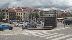 Na náměstí v Jihlavě postavili nové hlediště. Nevydrželo ani do letní sezóny