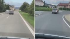 Muž se 4 promile kličkoval po silnici, z auta ho za jízdy vytáhli svědci! VIDEO