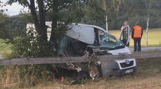 Dodávka vylétla ze silnice a skončila ve stromě, zemřeli dva lidé!