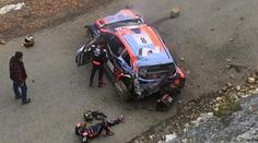 Děsivá nehoda: Mistr světa Tänak na Rally Monte Carlo vyletěl z trati!