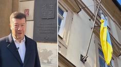 VIDEO: Okamura ze Sněmovny sundal vlajku Ukrajiny. Piráti a ODS s ním vyběhli