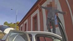 VIDEO: Řidič naboural do zdi trójského zámku. Pak se choval jako smyslu zbavený