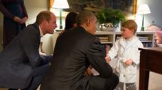 Princ George přivítal Obamu v pyžamu! Mohl zůstat déle vzhůru