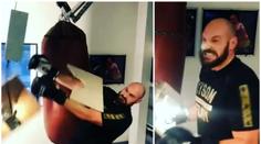 VIDEO: Fury údery zničil tělocvičnu. Při tréninku na něj spadl strop!