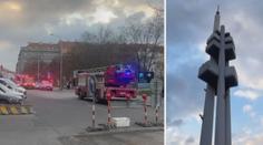 Hasiči evakuovali Žižkovskou věž. Vyhlásili druhý stupeň požárního poplachu