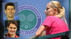 Djokovič, Federer, Wimbledon. A soudcuje česká blond holka!