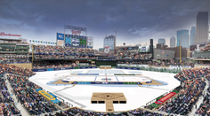 Proměna baseballového stánku v hokejový. Blíží se Winter Classic