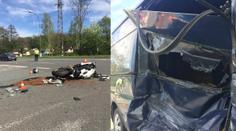 Dodávka nejspíš nedala přednost motorkáři (33), zemřel na místě