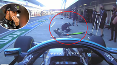 VIDEO: Lewis Hamilton to neubrzdil a srazil svého mechanika