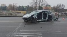 Kolaps dopravy v Českých Budějovicích. Při nehodě zemřela řidička