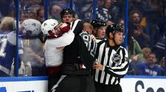 Slovenský ranař se v NHL popral, nevzdal se ani po pádu na kolena