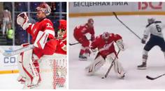 Parádička slovenského brankáře v KHL: Vyjel z brány a udělal kličku