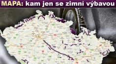MAPA: Kam bez zimních pneumatik vůbec nesmíte vyrazit?