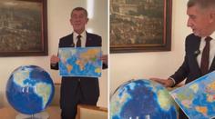 Babiš ukázal glóbus za 15 tisíc. Lidé mají jiný mozek než já, přiznal