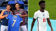 Rangers vyjádřili respekt Sakovi. Arsenalu věnovali podepsaný dres