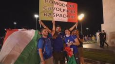 Takhle vypadaly oslavy na stadionu v Římě, Turci slavili i přes prohru