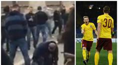 NECHUTNÉ! Fanoušek Sparty močil v Římě na žebračku